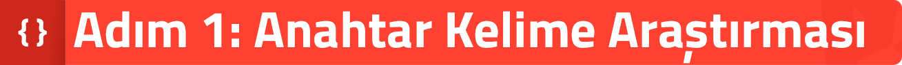 anahtar kelime araştırması e-ticaret